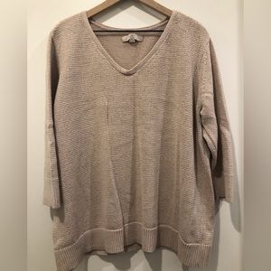 Loft Plus Cream Sweater SZ 24/26